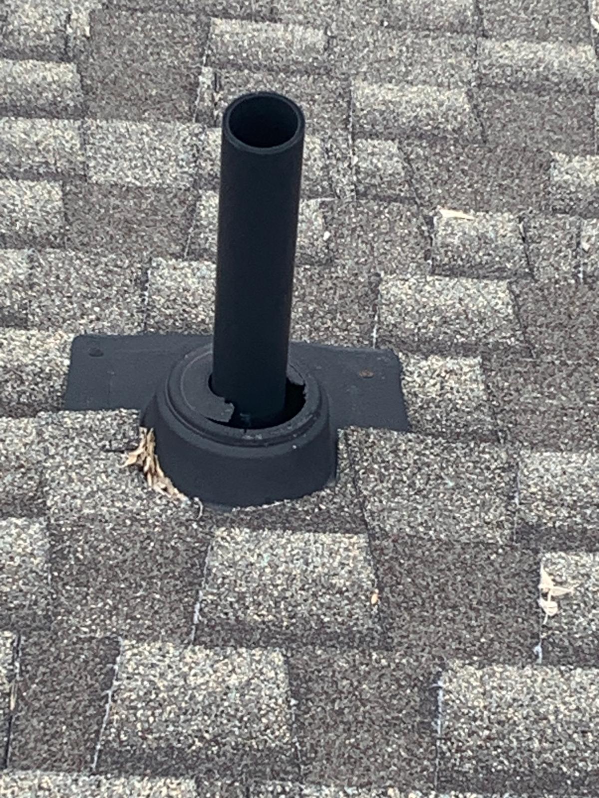 Cracked pipe boot flashing causing roof leaks repair